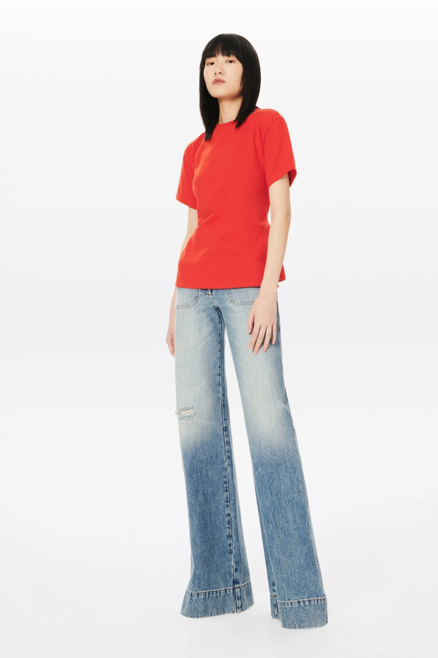 Victoria Beckham | Twist Back T-Shirt - Red - Image 3