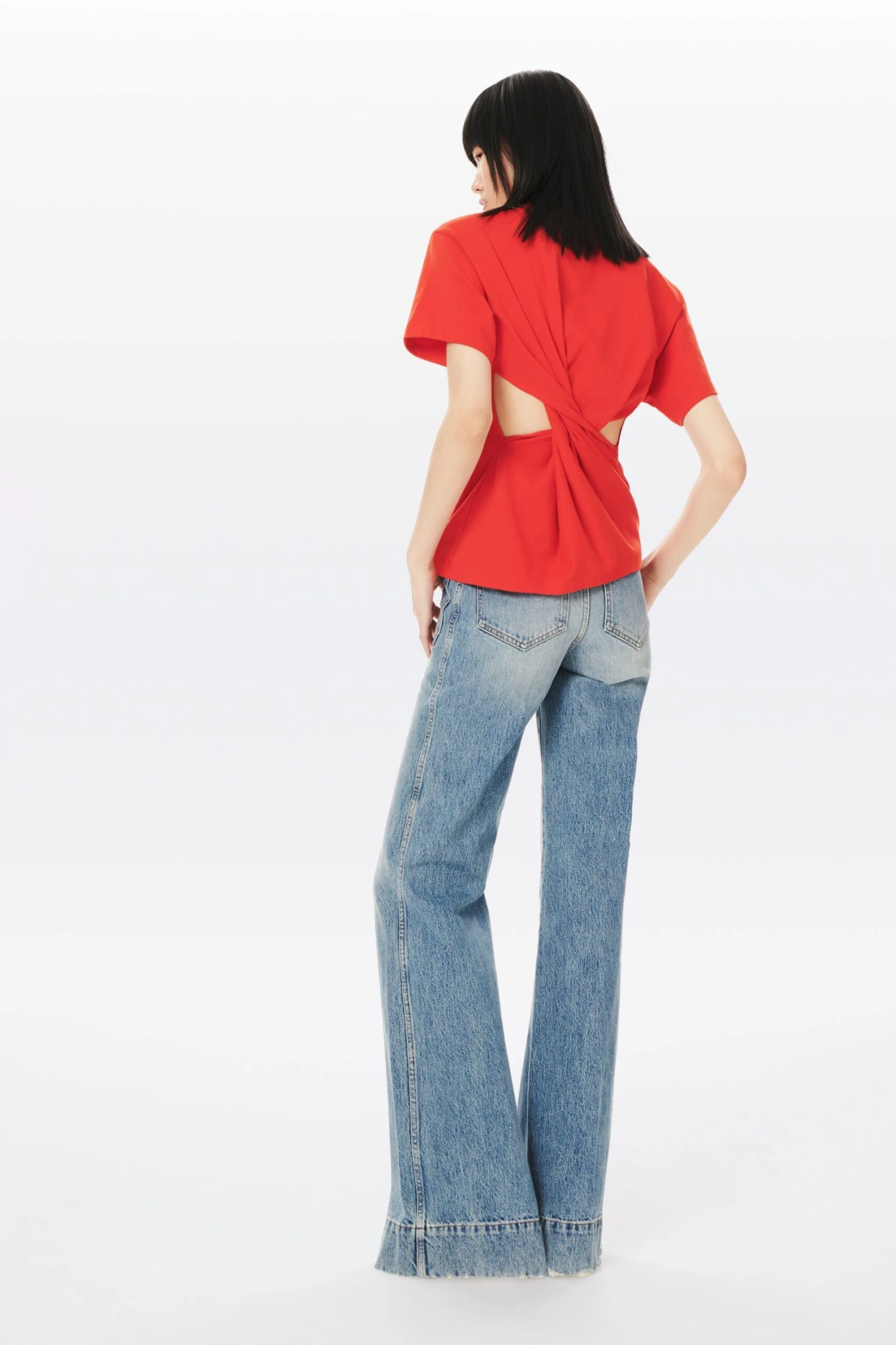 Victoria Beckham | Twist Back T-Shirt - Red - Image 5