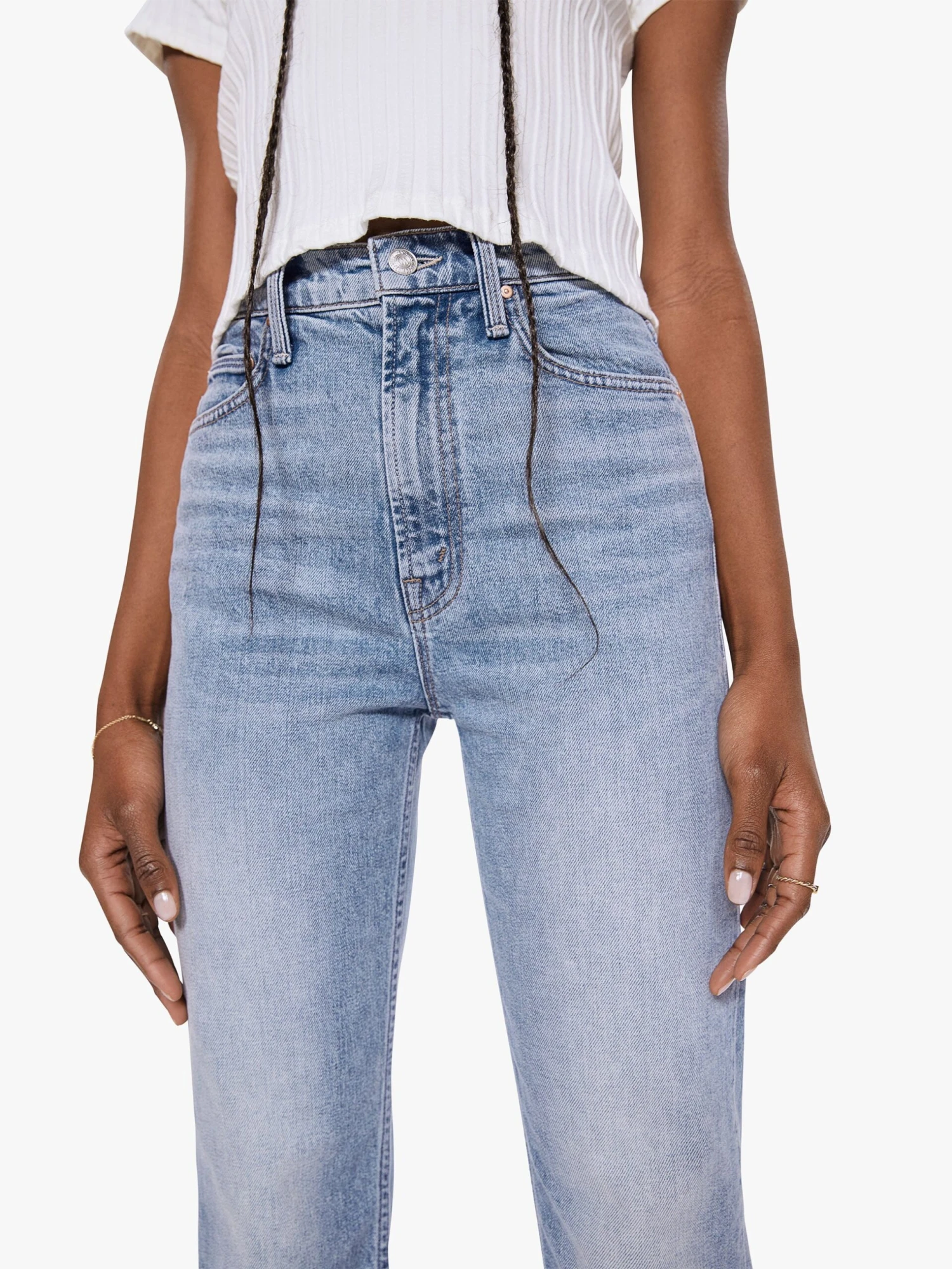 Mother Denim | High Waisted Rider Ankle - Salt Of The Earth - Image 4