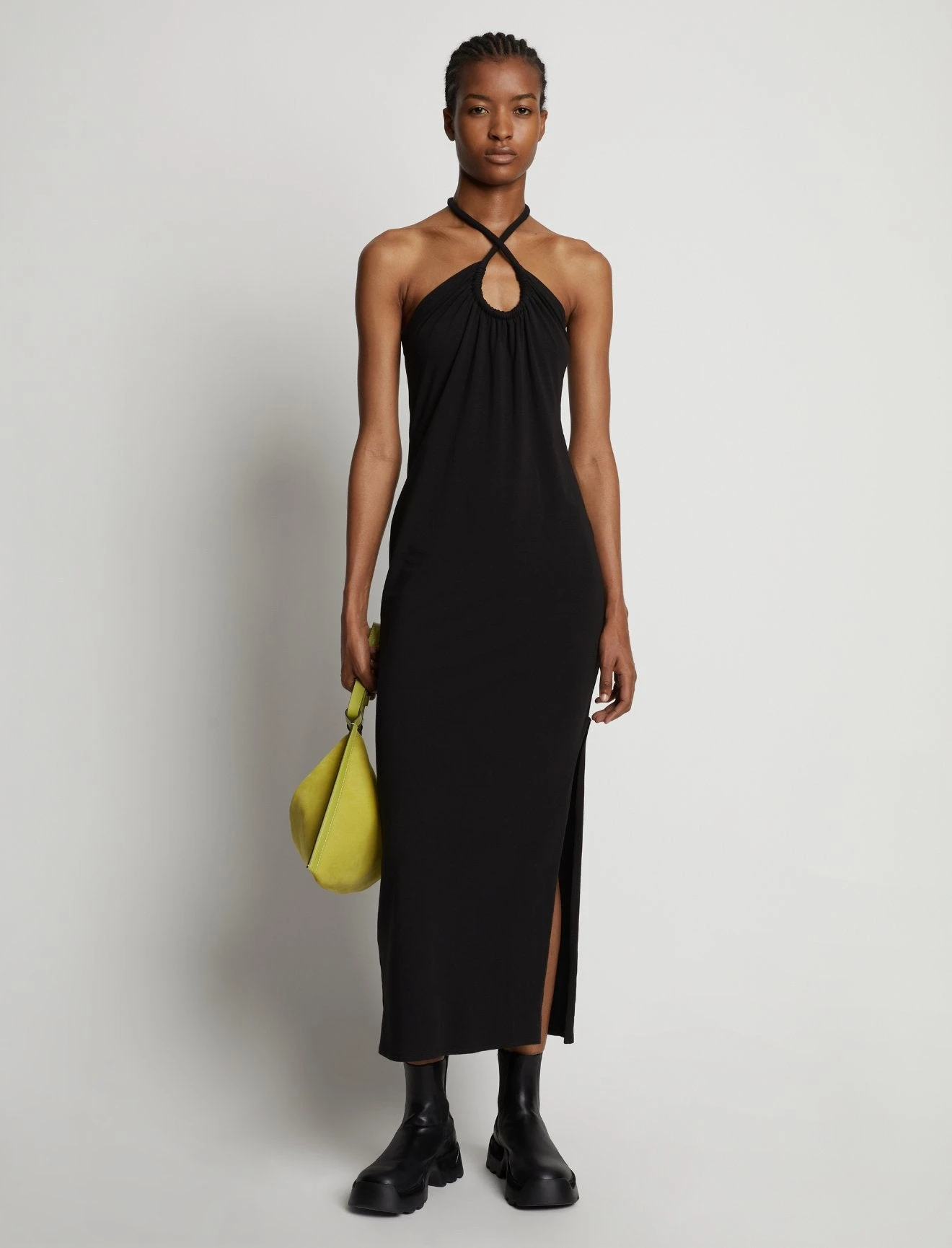 Proenza Schouler White Label | Halter Knit Jersey Dress - Black - Image 2