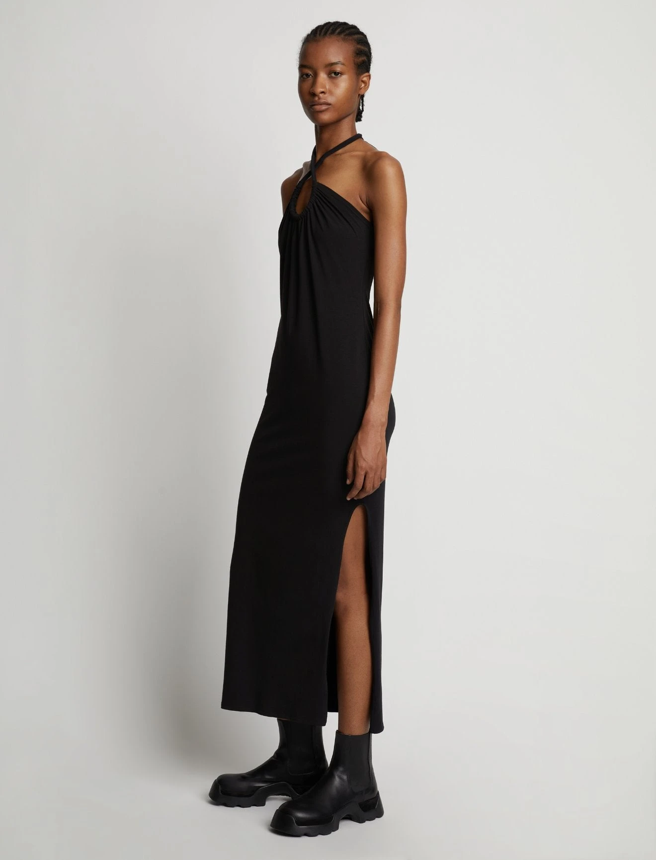 Proenza Schouler White Label | Halter Knit Jersey Dress - Black - Image 4