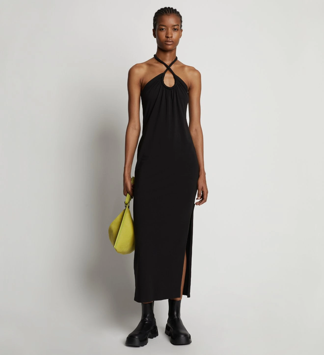 Proenza Schouler White Label | Halter Knit Jersey Dress - Black - Image 3