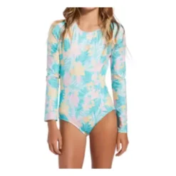 Girls' Billabong Mermaid Feels Long Sleeve One-Piece Swimsuit