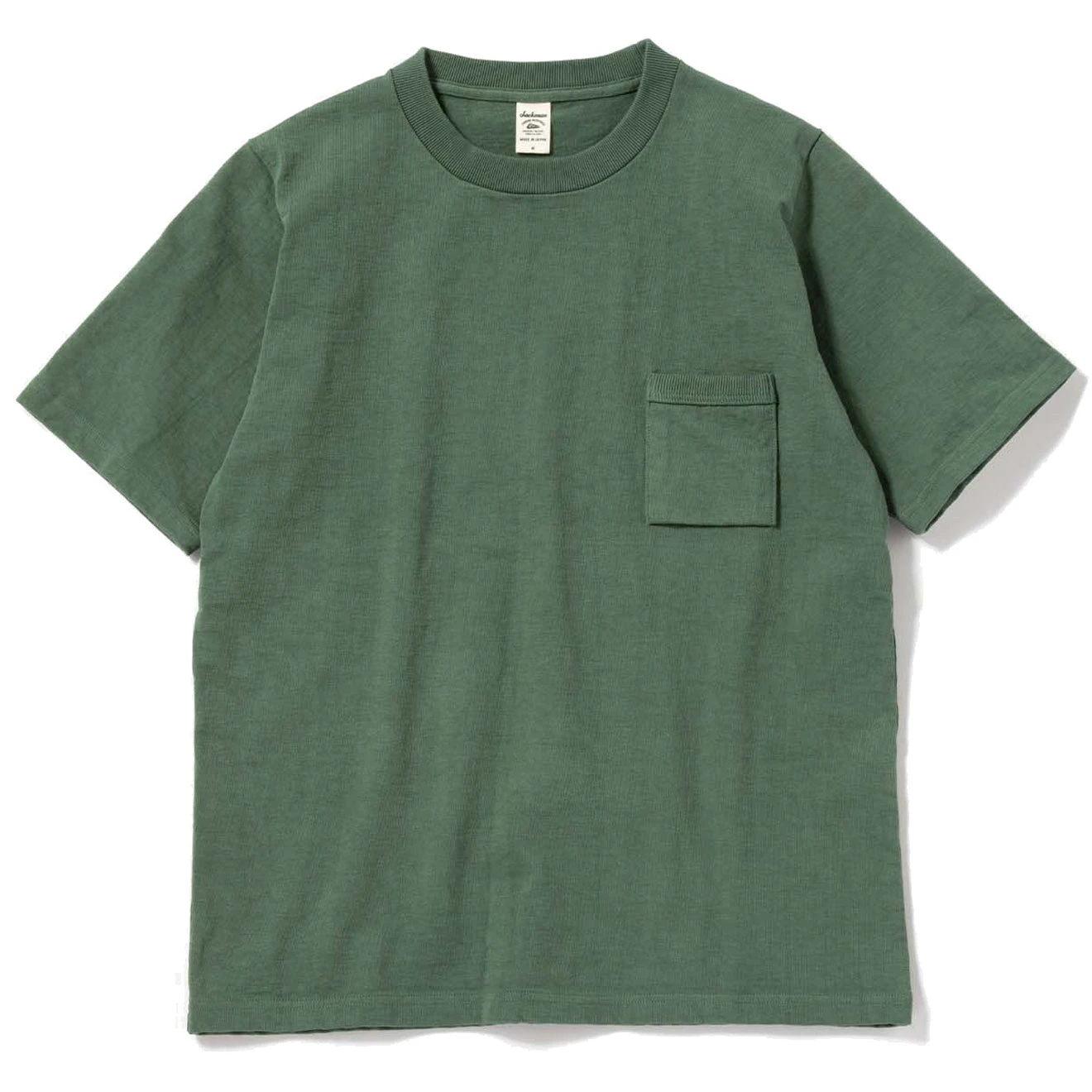 Jackman Dotsume Pocket Tee Ash Green