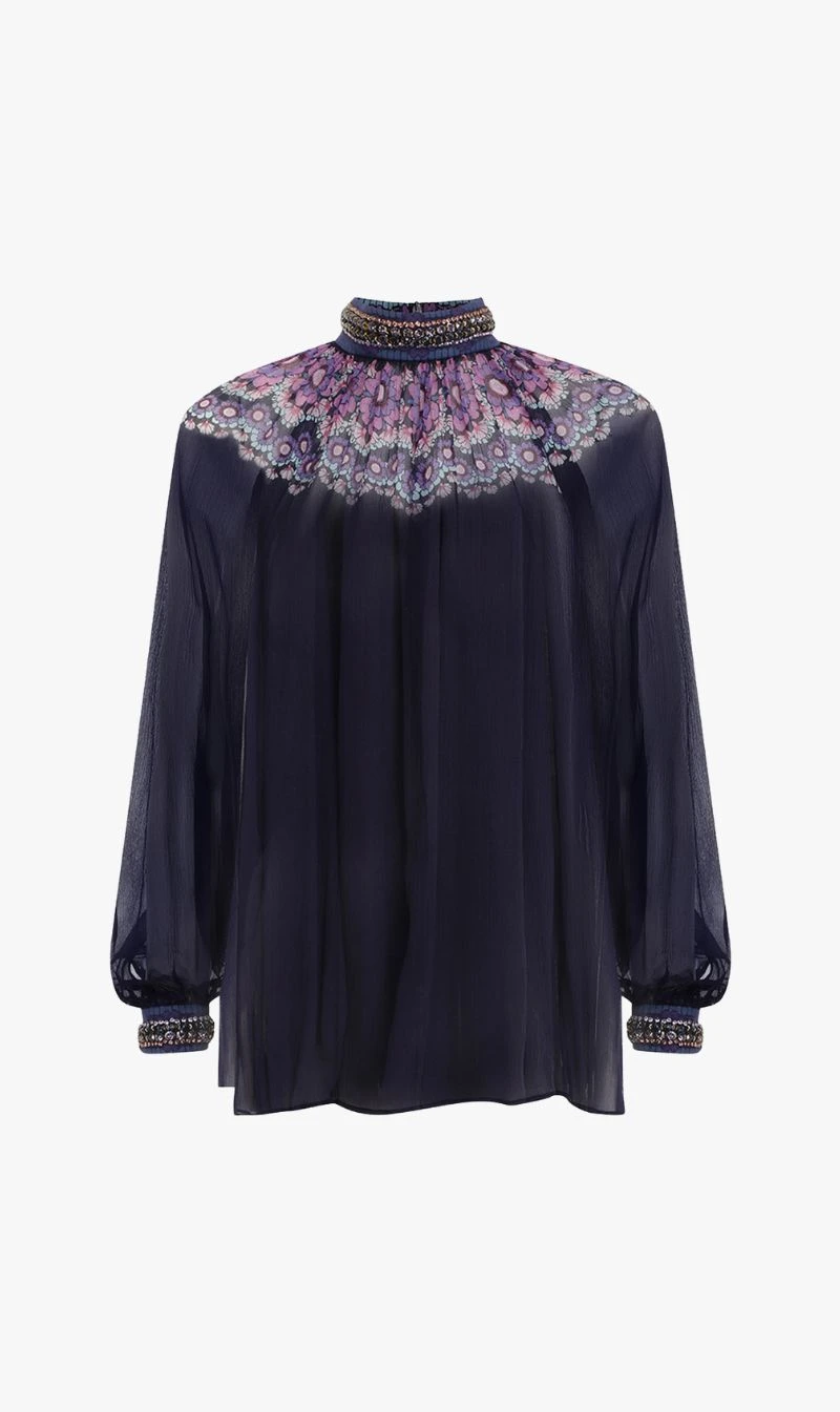 Zimmermann | Celestial Gemini Daisy Blouse - Gemini Daisy