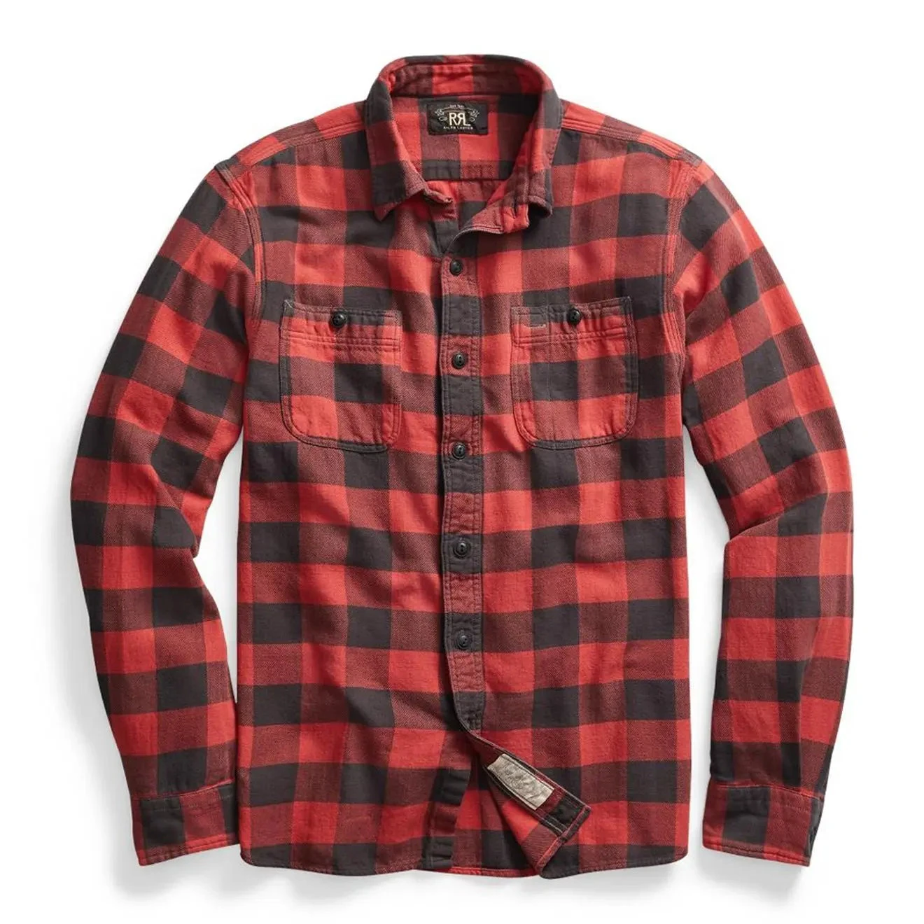 RRL By Ralph Lauren Farrell Workshirt Twill Plaid L/S Red / Black