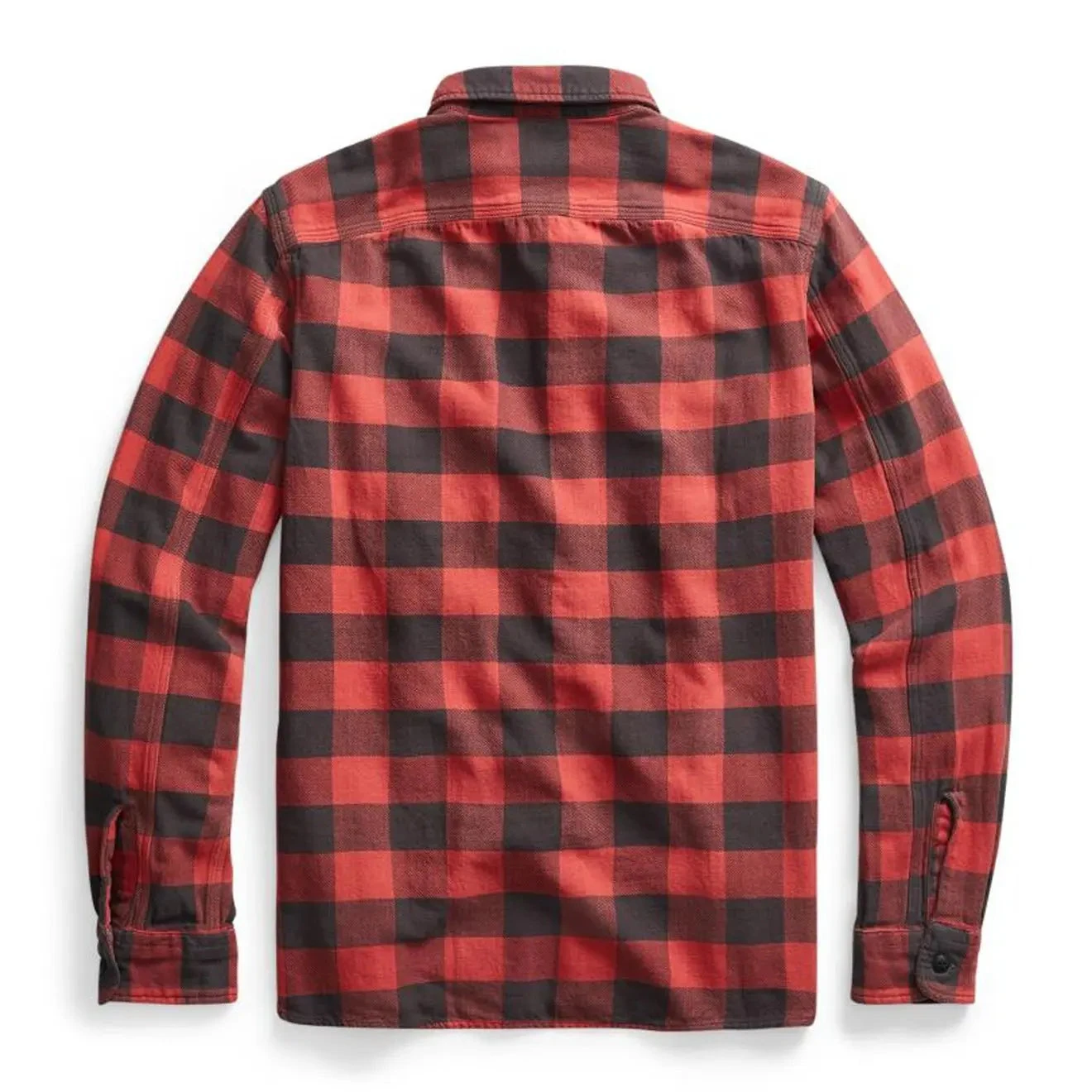 RRL By Ralph Lauren Farrell Workshirt Twill Plaid L/S Red / Black - Image 2