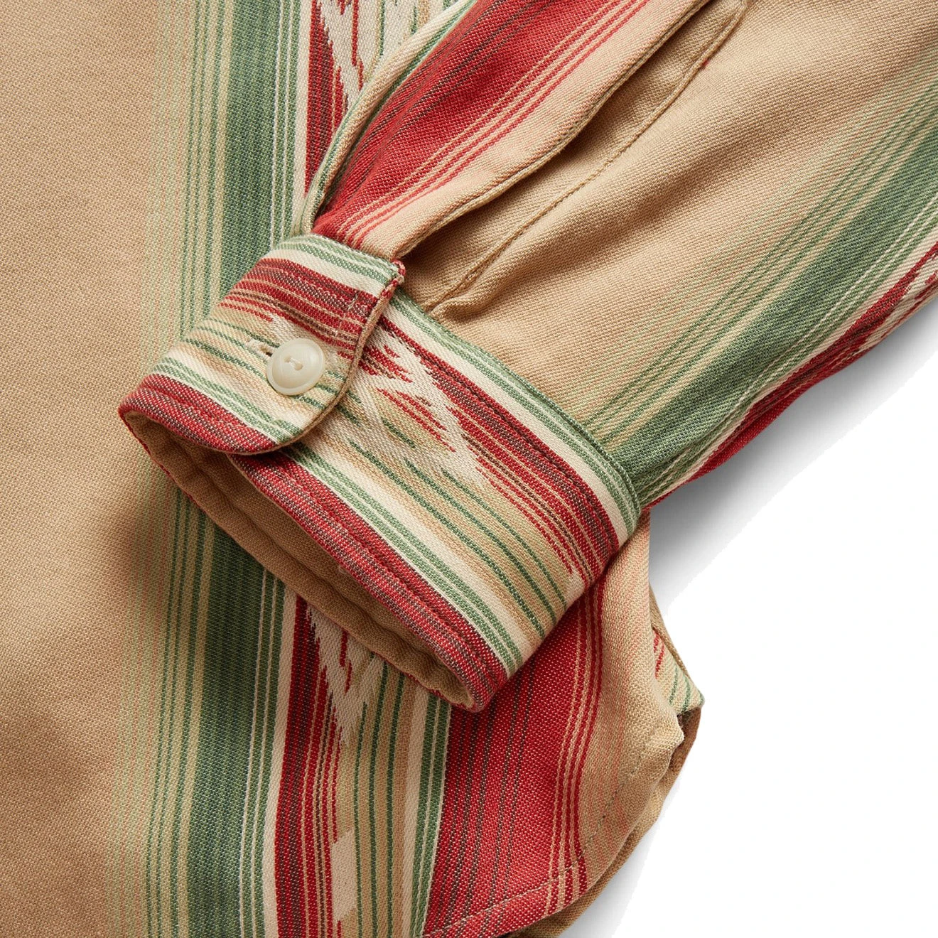 RRL By Ralph Lauren Southwestern Jacquard Workshirt RI-494 Tan / Multi - Image 4