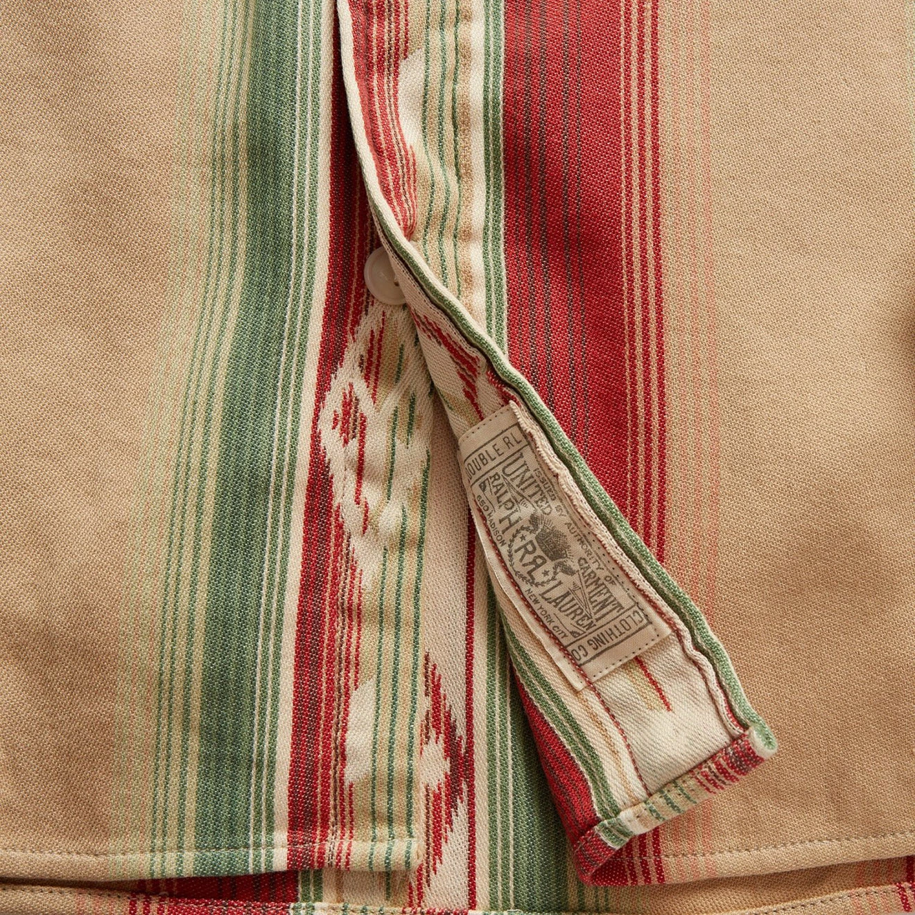 RRL By Ralph Lauren Southwestern Jacquard Workshirt RI-494 Tan / Multi - Image 5