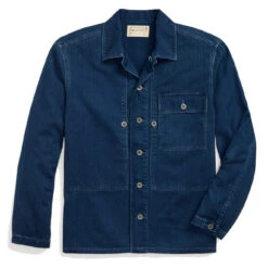 RRL By Ralph Lauren Indigo Herringbone Twill Overshirt Indigo