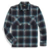 RRL By Ralph Lauren Plaid Jaspe Twill Camp Workshirt Black/Blue