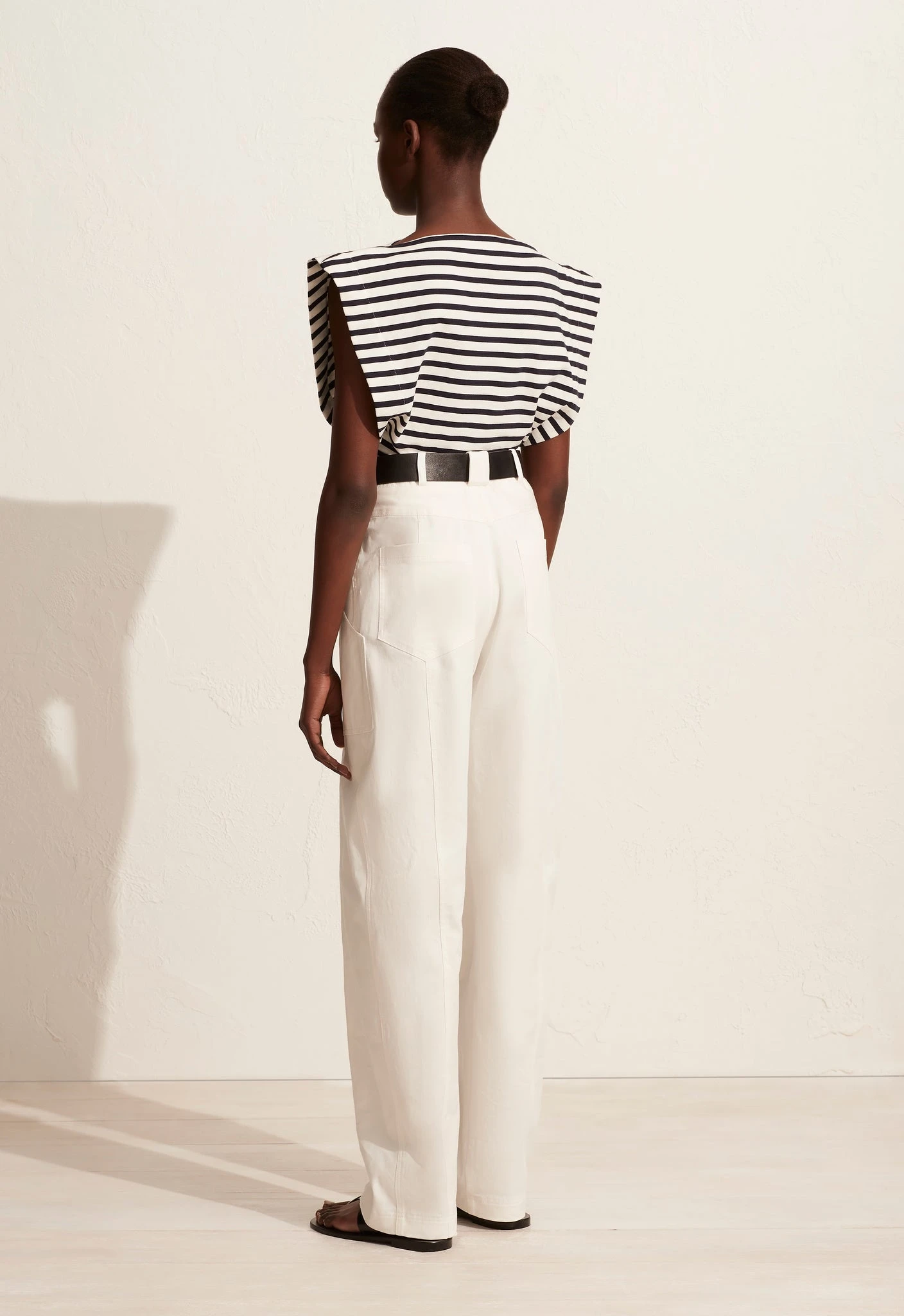 Matteau | Boat Neck Tee - Navy/White - Image 3