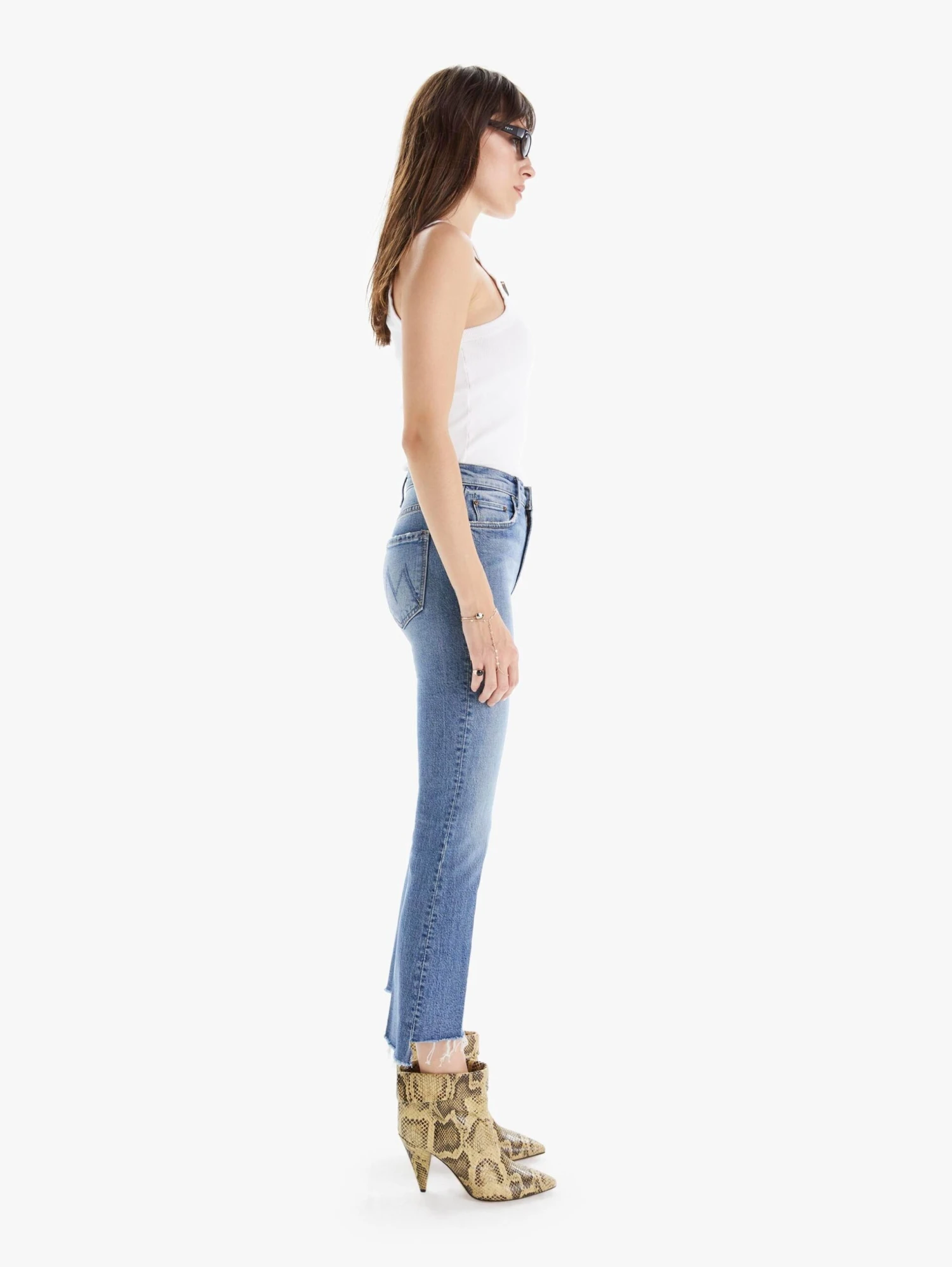 Mother Denim | The Insider Crop Step Fray - Scenic Route - Image 2