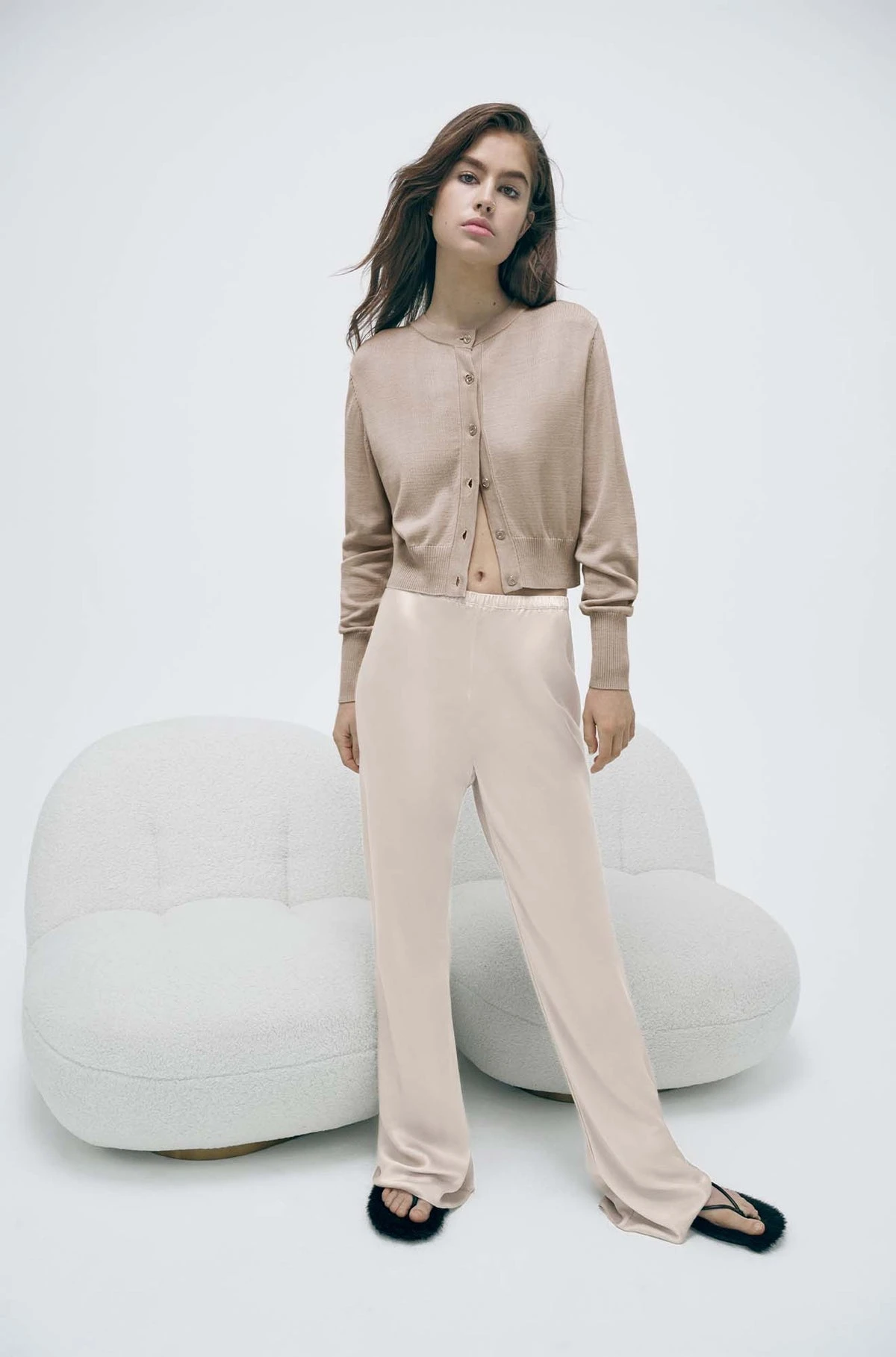 Silk Laundry | Bias Cut Pants - Hazelnut - Image 2