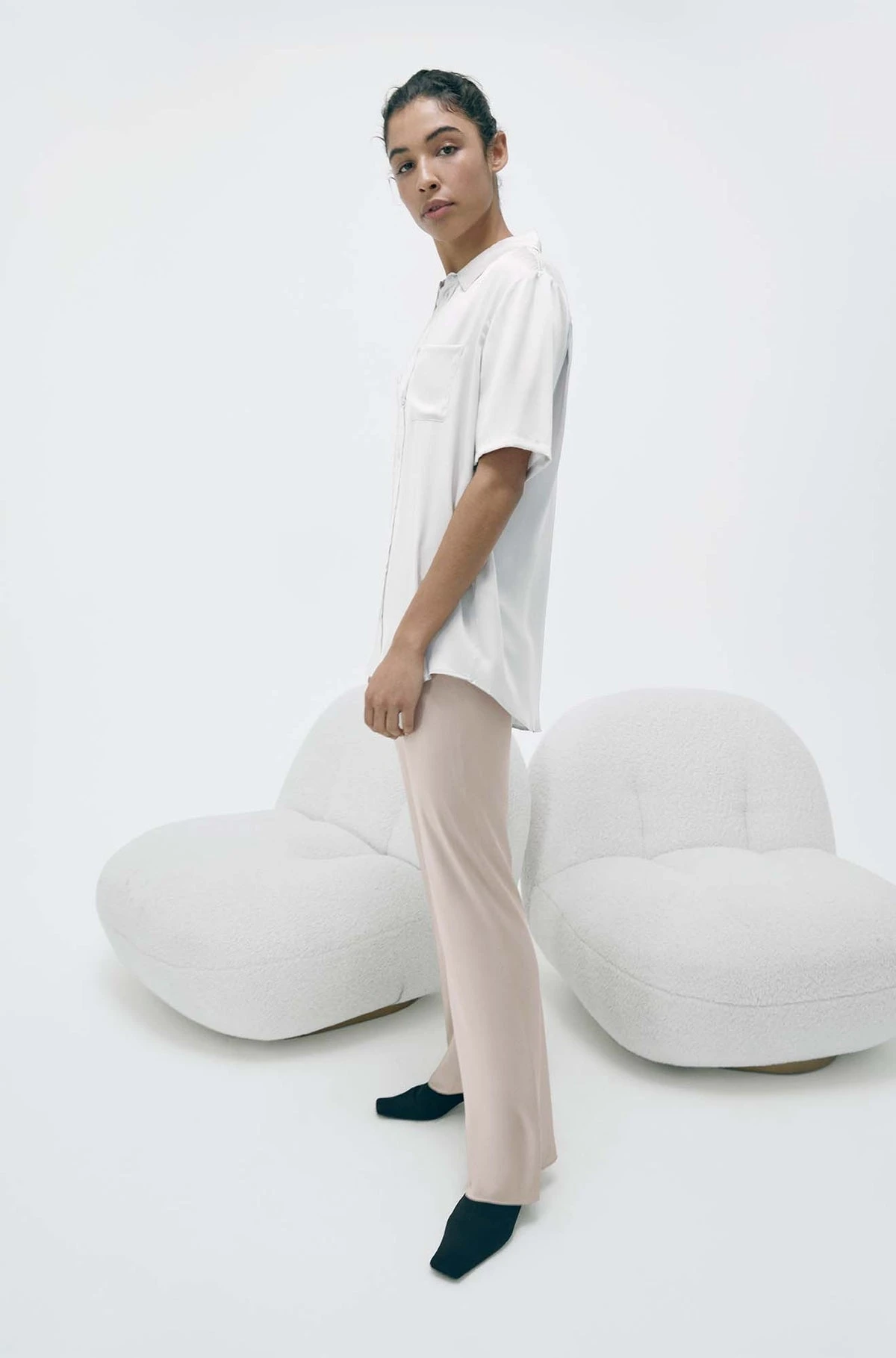 Silk Laundry | Bias Cut Pants - Hazelnut - Image 3